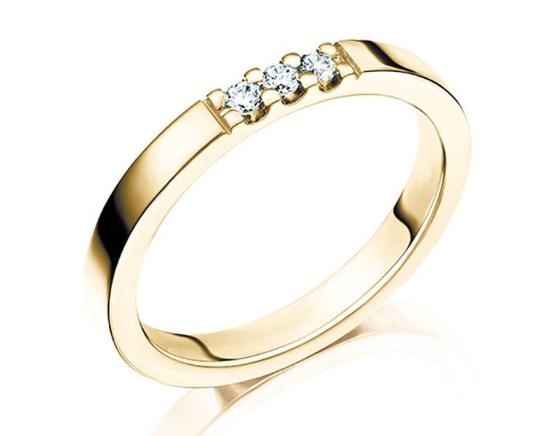 GD Forever ring 585 gultgull 3mm 0,09ct GD330G3 pris pr stk