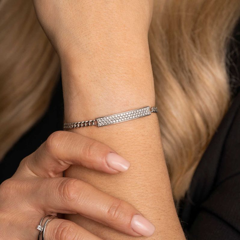 Armbånd i sølv med zirkonia 991834