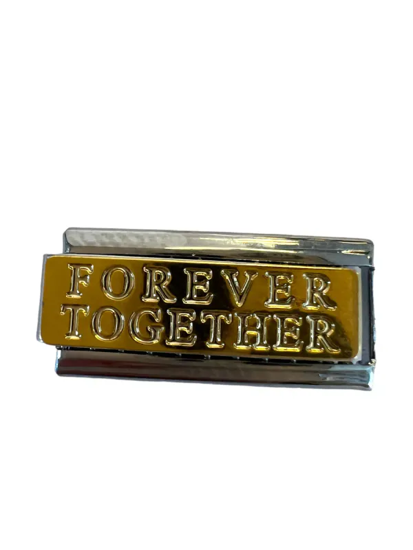 Ledd til Leddarmbånd - Sølvfarget med FOREVER TOGETHER