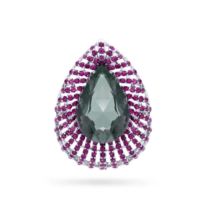 Hovedbilde Bijouteri brosje fuksia rhinestone 200700
