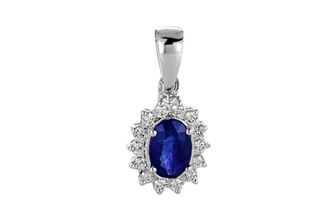 Hovedbilde EC Anheng hvitt gull diamant og safir 0,14 ct WSI 1615981-SAF