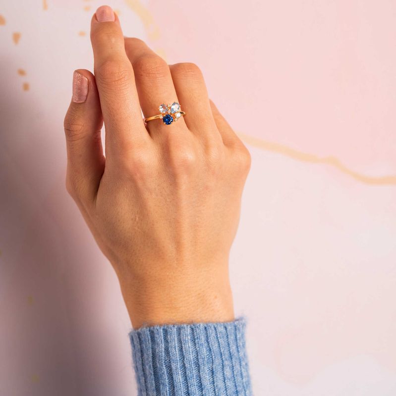 GLAM ring med blå toner 992207