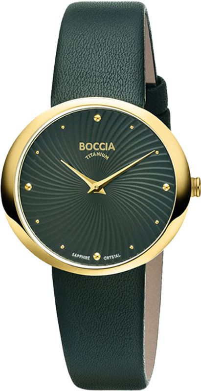 Boccia Dame Titanur mørk grønn rem 3364-04