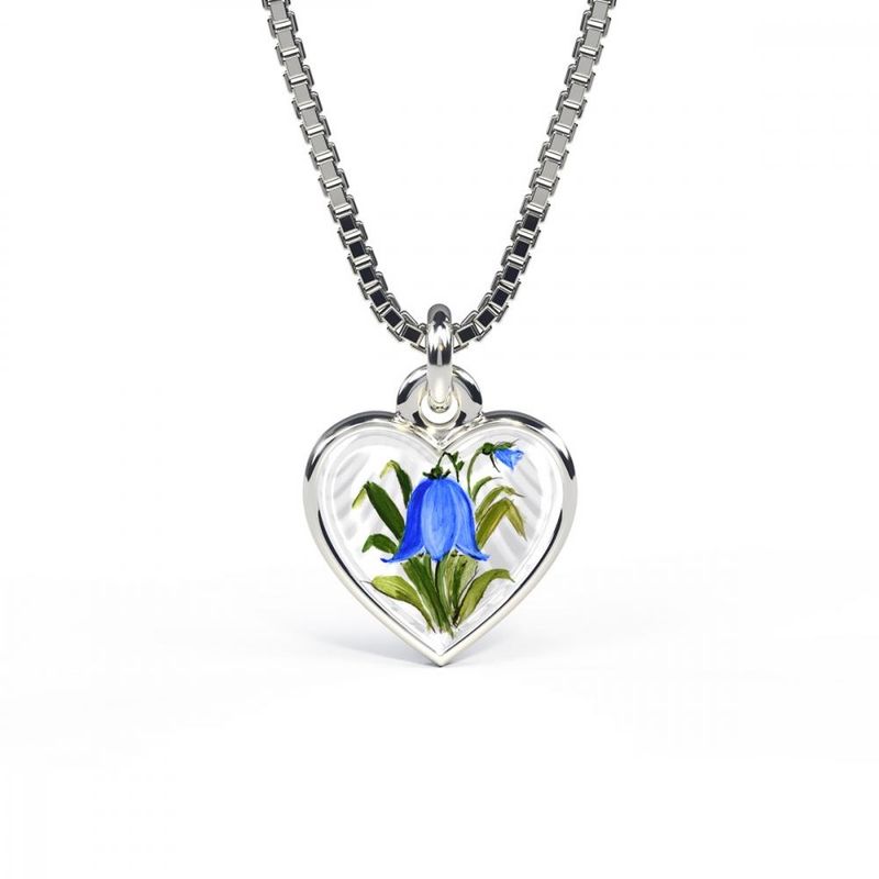 Halskjede i sølv - Blåklokkemotiv 110720