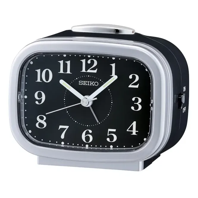 Hovedbilde Seiko Vekkerur, Sølv/Sort QHK060A