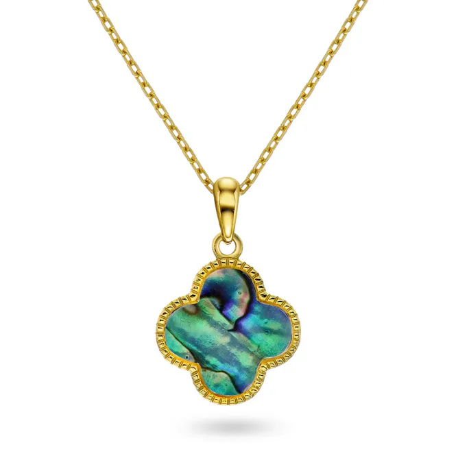 Hovedbilde Kløver smykke sølv abalone 992649