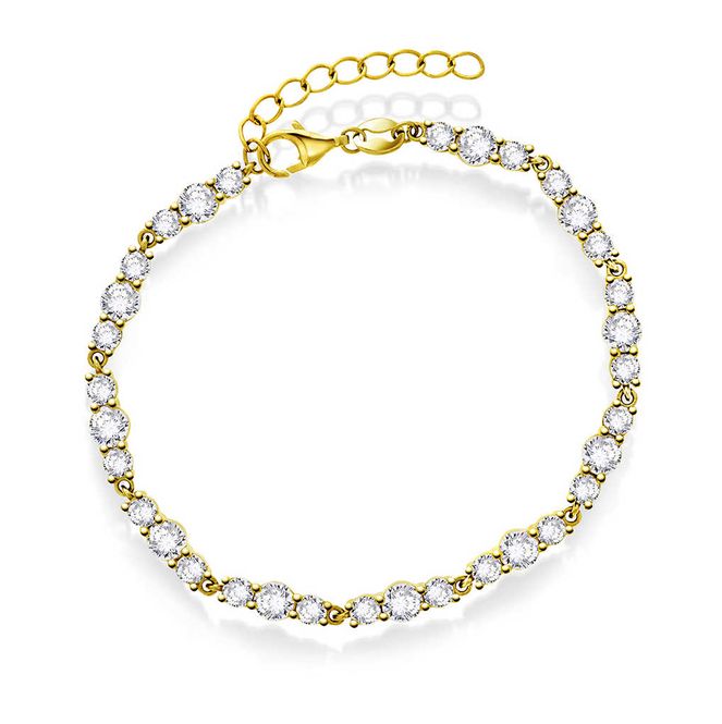 Hovedbilde Glow Serena armbånd i forgylt sølv med zirkonia 240209