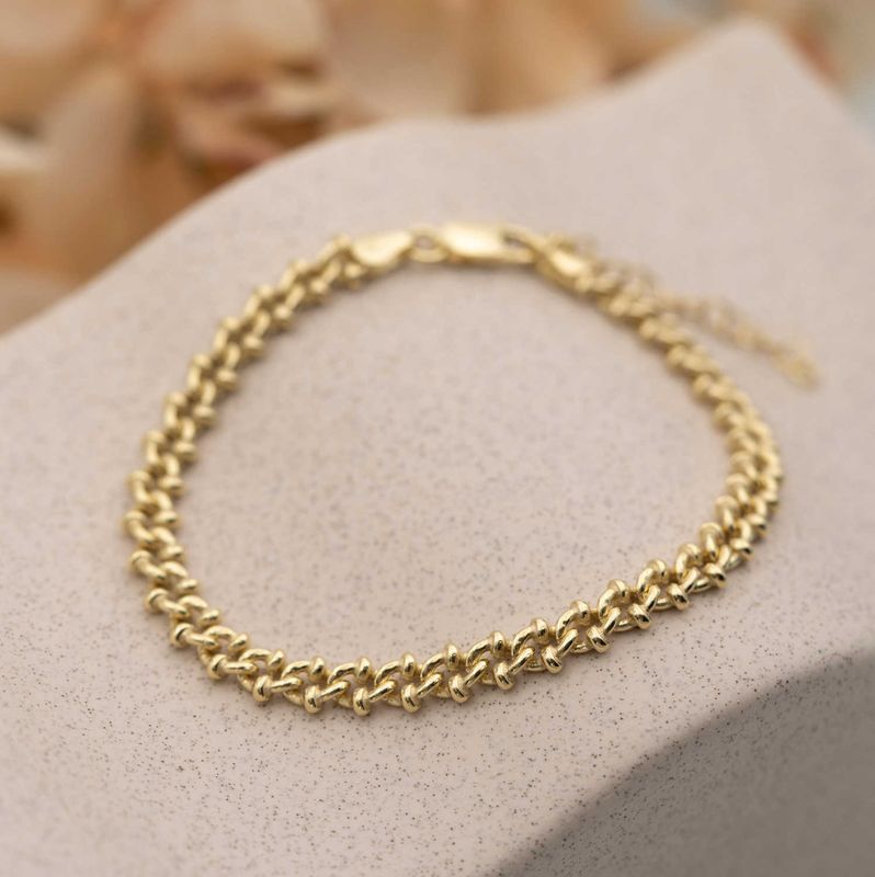 Armbånd i forgylt sølv 44506.21