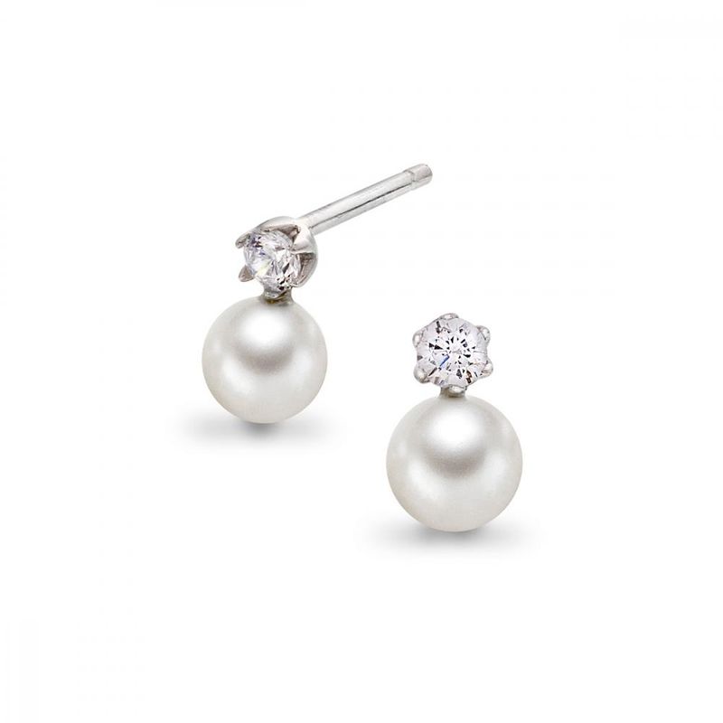 Perle ørepynt sølv 68769