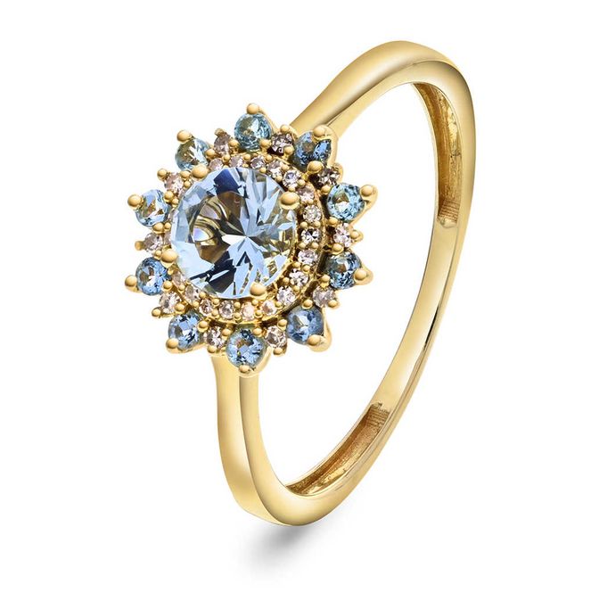 Hovedbilde Ring i gult gull med diamanter 0,07 ct WP 59634.54