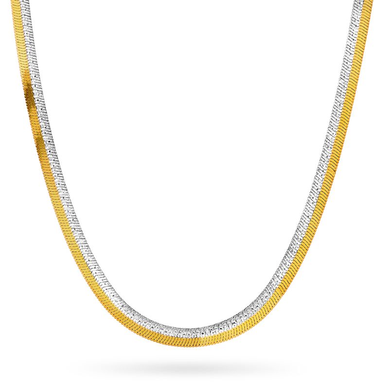 Kjede sølv 2 farget 44569.45