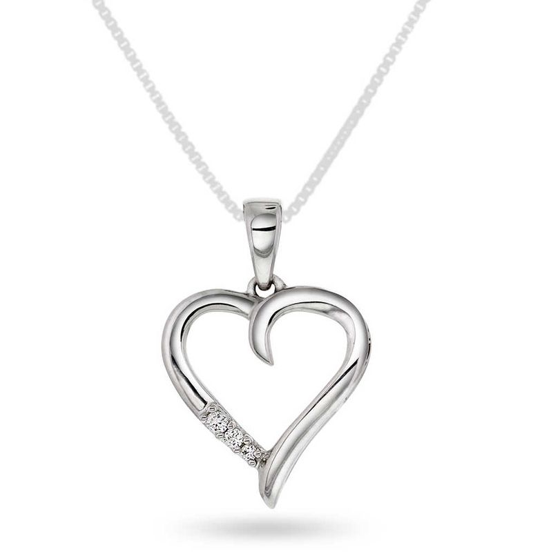 Anheng i hvittgull med diamant 1615885