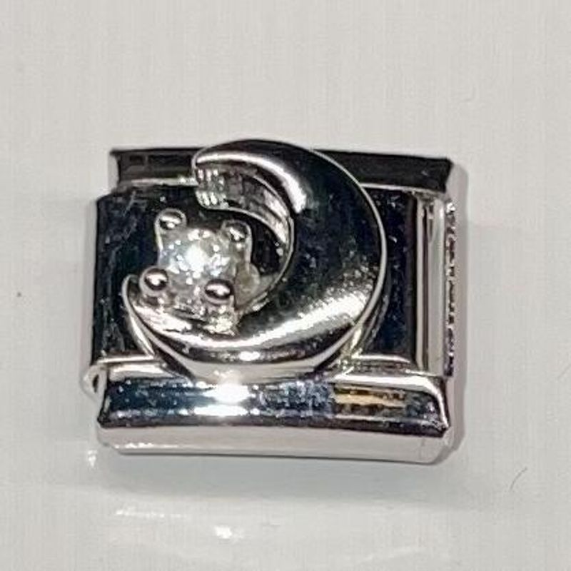 Ledd til Leddarmbånd - Sølvfarget med måne