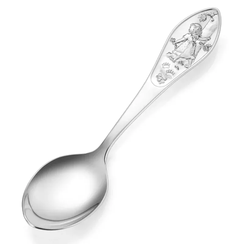 Gullhår Barneskje i sølv 18708