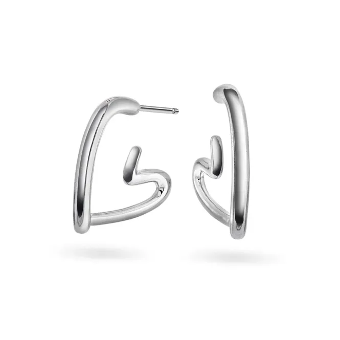 Hovedbilde Studio Heartcore øredobber sølv 221492