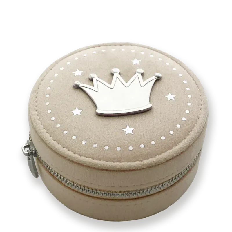 Smykkeskrin i velour beige 3457