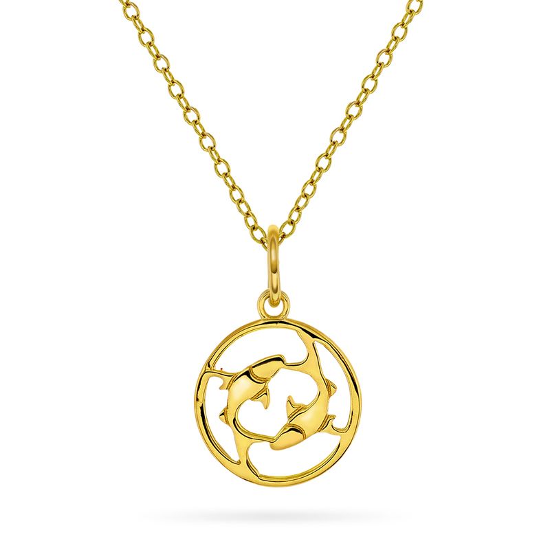 Horoskop Smykke forgylt sølv Fiskene 992345