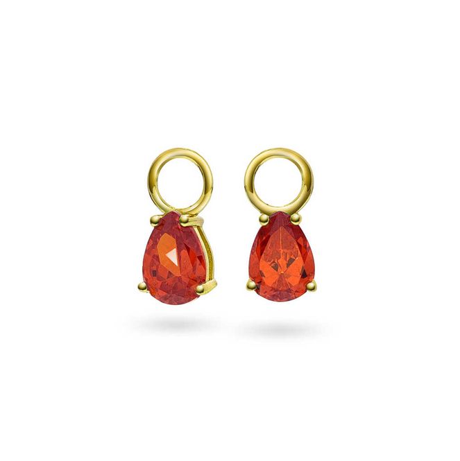Hovedbilde Nora Mørk Drop charms i sølv med orange zirkonia 710314