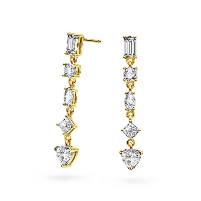 Hovedbilde Viva Vegas øredobber I forgylt sølv med zirkonia 992091