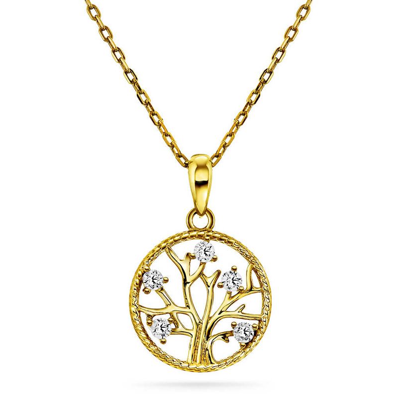 Livets Tre smykke i forgylt sølv 992244