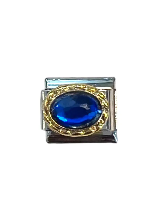 Hovedbilde Ledd til Leddarmbånd - Sølvfarget med blå stein