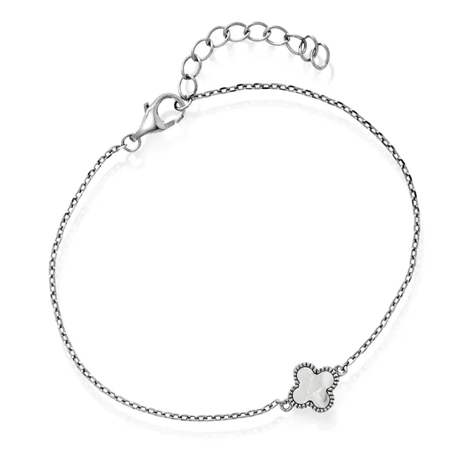 Hovedbilde Kløver armbånd sølv perlemor 992642