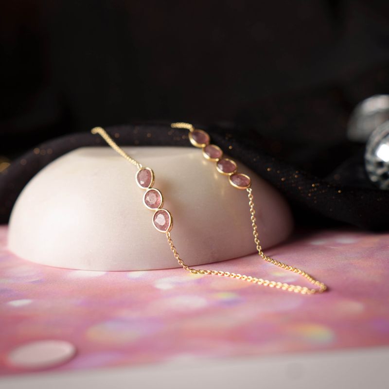 GLAM Mirage kjede sølv stener 992481