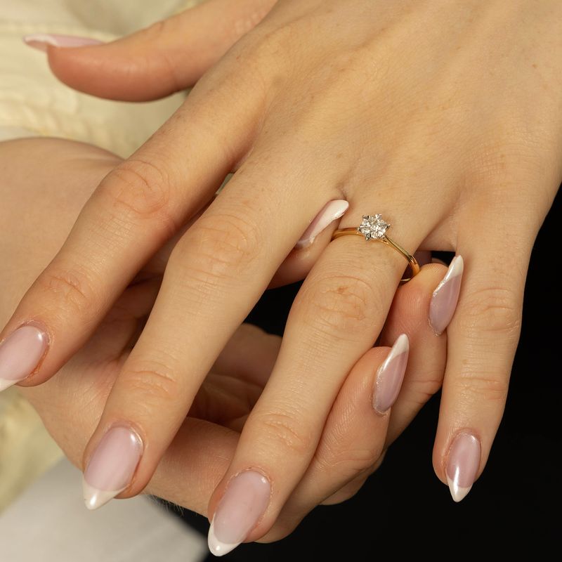 Ring  gult gull diamanter 0,15 ct 58215